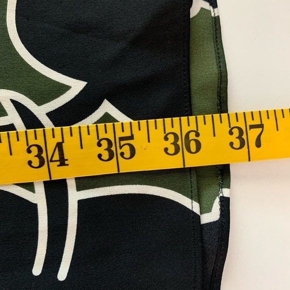 DIANE VON FURSTENBERG Green & Black Floral‎ Silk Nadine Shift Dress Size 6 - Picture 13 of 13